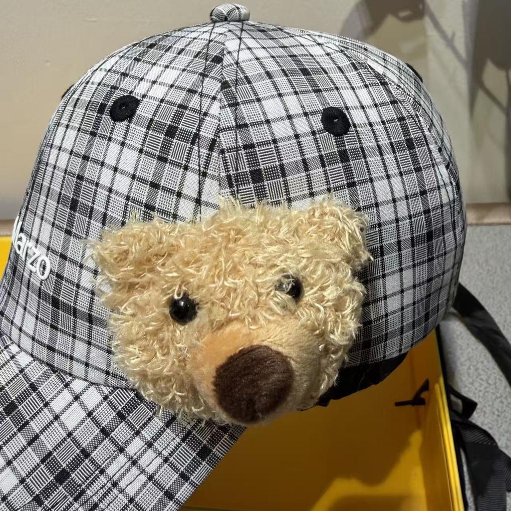 New Cute Cartoon Puppy Plaid Octagonal Hat Children Summer Sweet and Versatile Face Newsboy Hat Tide