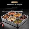 Commercial Stainless Steel Multi-Compartment Ingredient Container