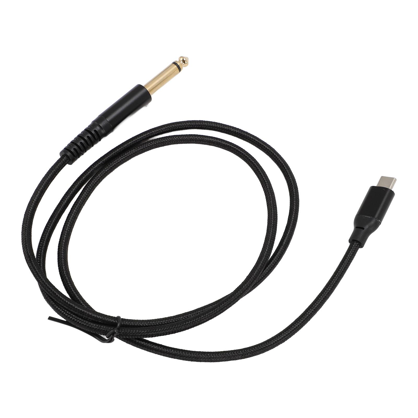 

USB C to TS Cable Plug and Play USB C to 6.35mm 1 4 Inch TS Sound Cable for Electric Guitar Bass Mixer Speaker to PC 2m / 6.6ft