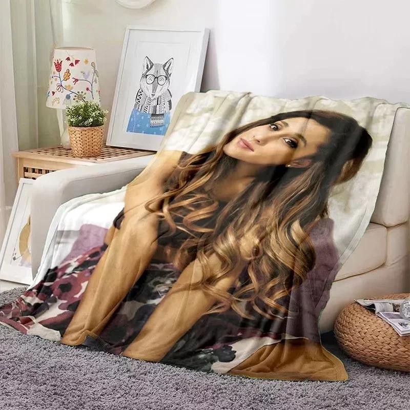 2026 A-Ariana Grande Fashion Singer Soft Blankets,Keep Warm Throw Blanket Comfortable Blanket For Picnic Beds Sofa Home Bedroom
