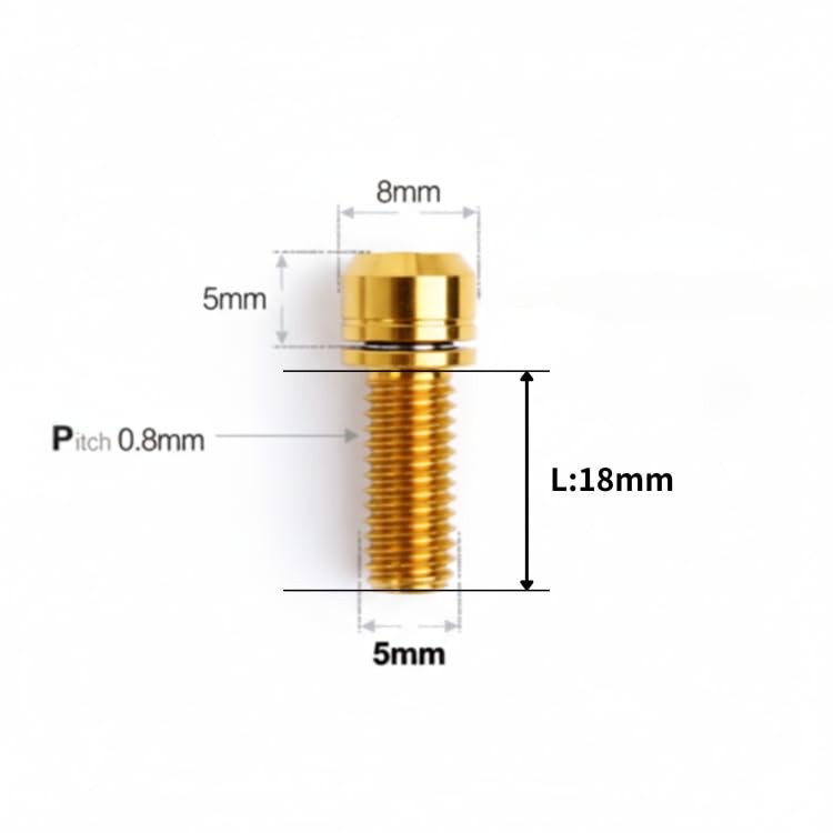 Bicycle Lightweight TC4 Titanium Stem Fixing Bolts T25 Candy S-PARTS (S-Parts) High-Strength (6 Pieces)