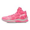 Li Ning SONIC 3 Mesh Slipvast Ondersteuning Demping Hoge top Basketbalschoenen Heren Roze Grijs ABPK021-5