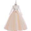 Elegant Mesh Long Sleeve Lace Strapless Princess Wedding Dress