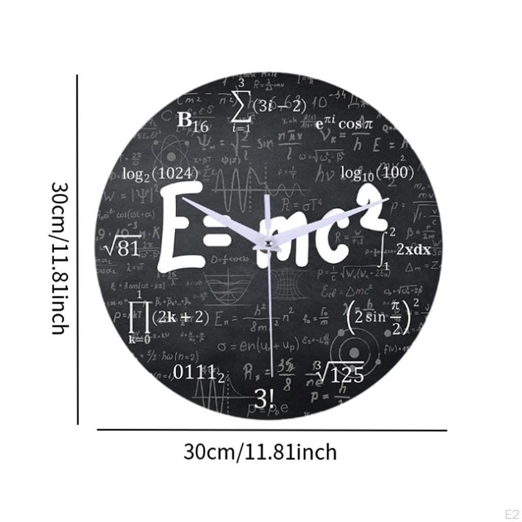 Math Wall Clock Decorative Creative, Practical Home Decor, Round Modern Silent Hanging