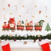 1 PZ Treno di Natale Decorazione Festiva per Finestra Adesivo Murale per Decorazione Soggiorno Decalcomania Murale 20*30CM