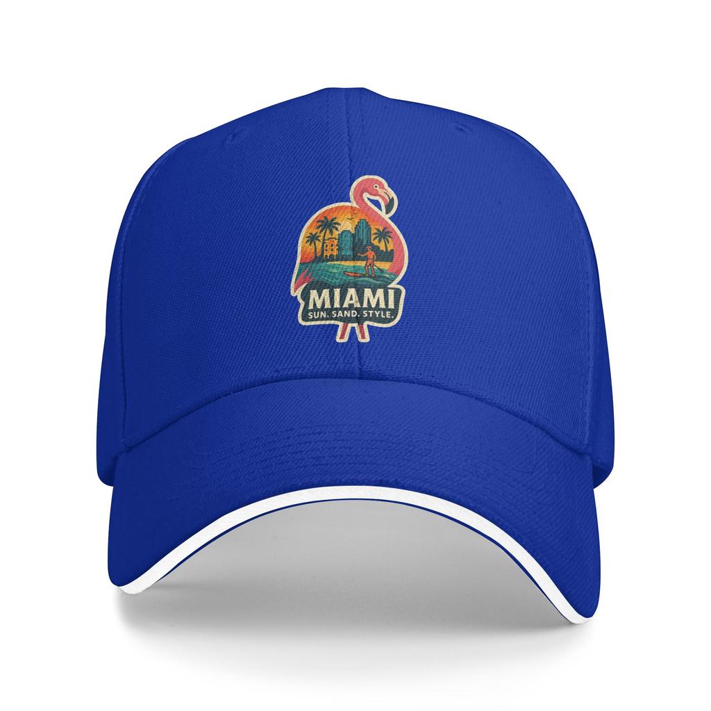 Miami Flamingo Basebollkeps Kpop Rock Solskydd Truckerhatt Herr Dam Klassisk Anpassad DIY Basebollkepsar