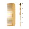 Comfortable Grip Hair Comb No Odor Bamboo Narrow-Tooth Scalp Comb for Bathroom