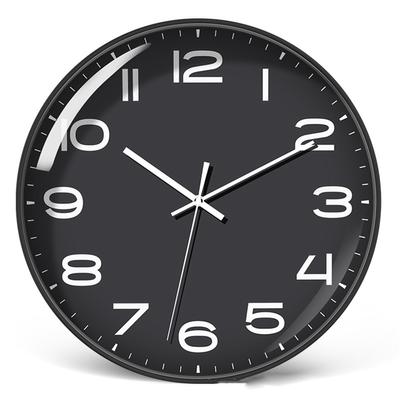 Office Clock 12in Quartz Simple Silent Movement Eco Friendly ABS Odorless Durable Silent Wall Clock for Bedroom Office