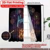 2D Flat Printing  2pcs NewYearCelebration Popular Window Curtain Versatile 100% Polyester Curtains Decorations For Home Ldeal