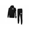 Casual Sports Color Block Fleece Print Set Men Sets Black 580491-01