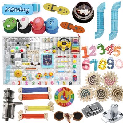 Accesorios Busy Board Juguete de Madera Montessori Llave Cerradura Interruptor Deslizadores Lentejuela Juguete Educativo Juguete de Entrenamiento para la Educación Temprana Regalos