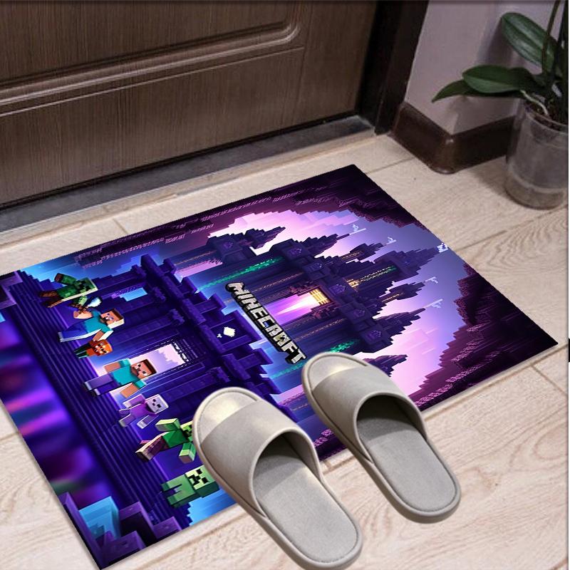 Tappeto con motivo Minecraft, Tappetino da interno/esterno, per Picnic, Sala giochi, Camera da letto, Ufficio, Soggiorno, Tappeto decorativo per la casa, Regalo di compleanno