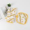 Pastoral Style Cotton Heat-Resistant Oven Mitts - Anti-Scald Kitchen Baking Gloves