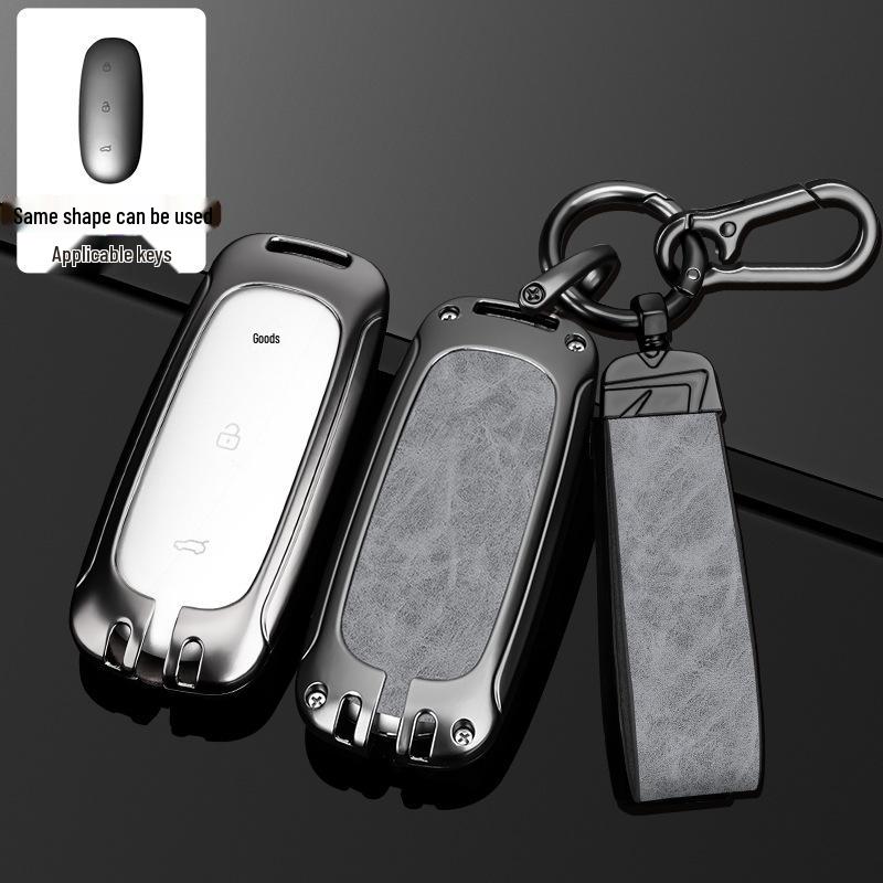 L9/L8/L7MAX Schlüsselhülle: Premium Metallschale, Ein-Schnallen-Schutz für Herren-Autoschlüssel
