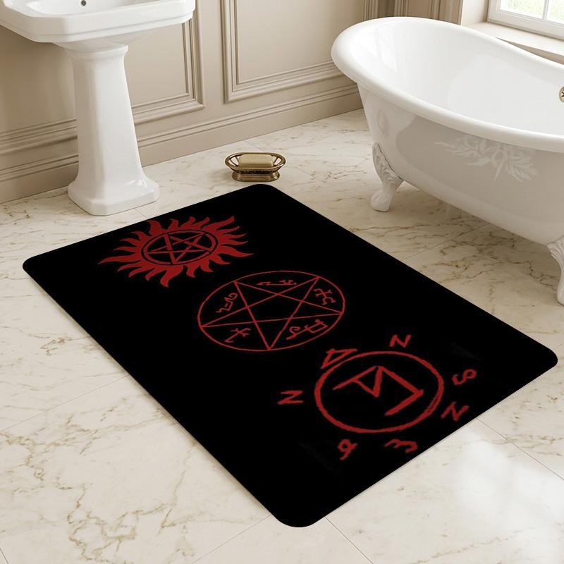 Supernatural Symbols Living Room Nonslip Area Rug Soft Carpet For Bedroom Game Playroom Sofa Office Home Decor Doormat Christmas Gift C922154