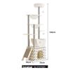 Large Wooden Cat Tree & Scratching Post with Space-Saving Design - Integrated Climbing Frame & House