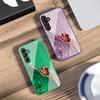 Colorful gemstone pattern For Samsung A 73 72 71 70 56 55 54 53 52 51 50 42 35 34 33 32 31 26 25 24 23 22 30 20 glass phone case