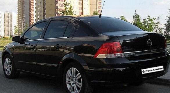 External Edging of Glasses (stainless Steel) Sedan, OmsaLine - Italian Stainless Steel for Opel Astra H 2004-2013