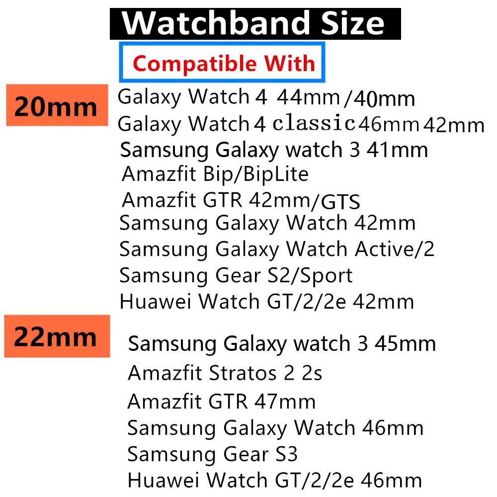 20mm 22mm Armbänder Für Samsung Galaxy Watch 7/6/5 pro/4/classic/Active 2/Gear S3 Verstellbares Nylon-Armband Huawei GT 2/4/3 Pro Band