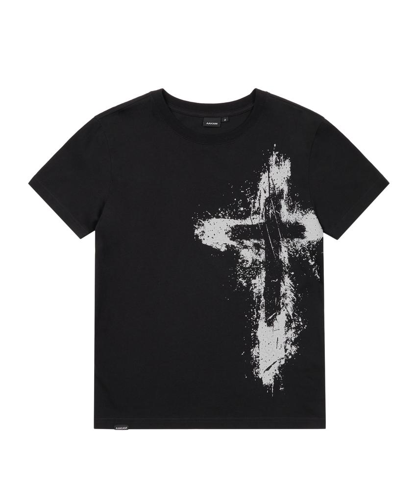 AAKAM Splatter Painted Cros2 Half Top (Black)