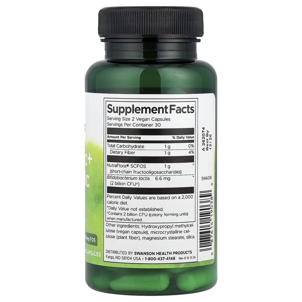 Probiotisk + Prebiotisk Fiber, 60 Vegetariske Kapsler