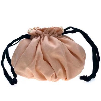 Beauty Linen Drawstring Cosmetic Pouch