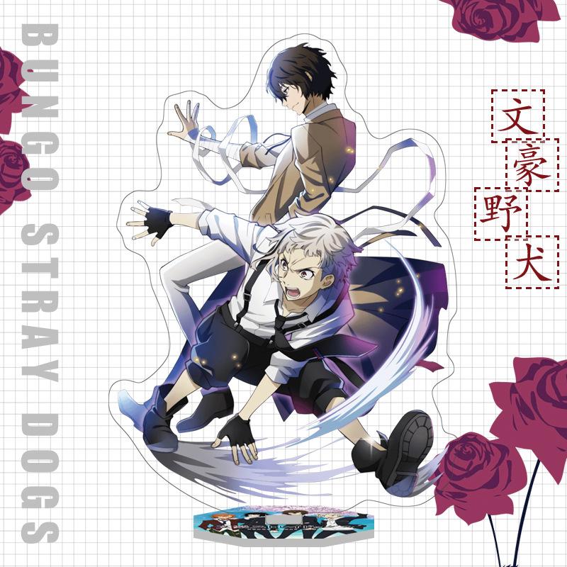 Japan Bungo Stray Dogs Anime Figur Acryl Stand Modell Spielzeug Dazai Osamu Nakahara Chuuya Ryunosuke Akutagawa Schreibtisch Dekor