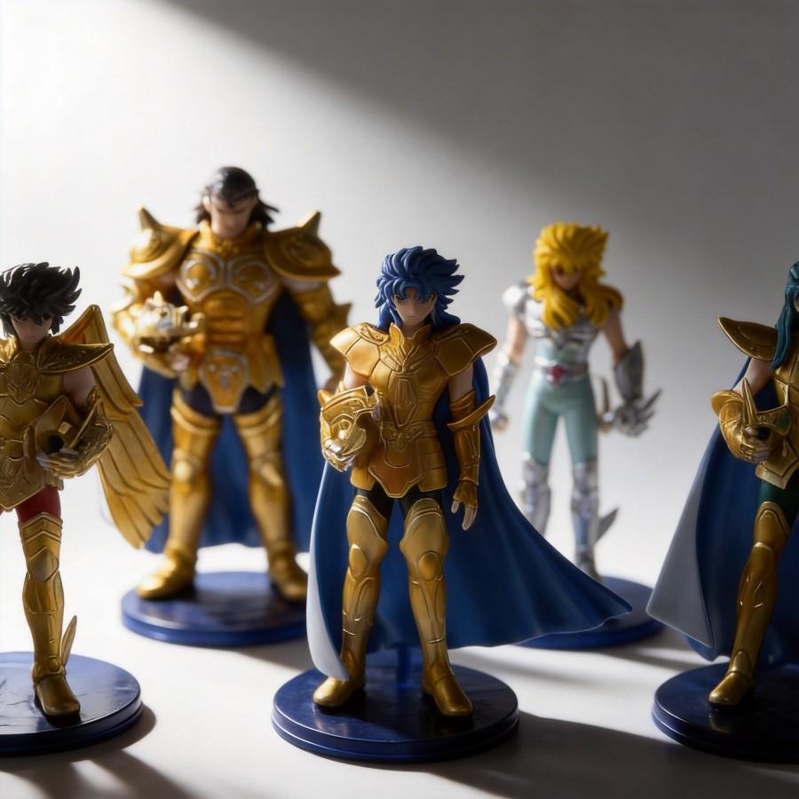 Saint Seiya Gold Saints 2nd Gen Action Figure Set 12cm 5pcs Anime Collection Model Decoration Gift
