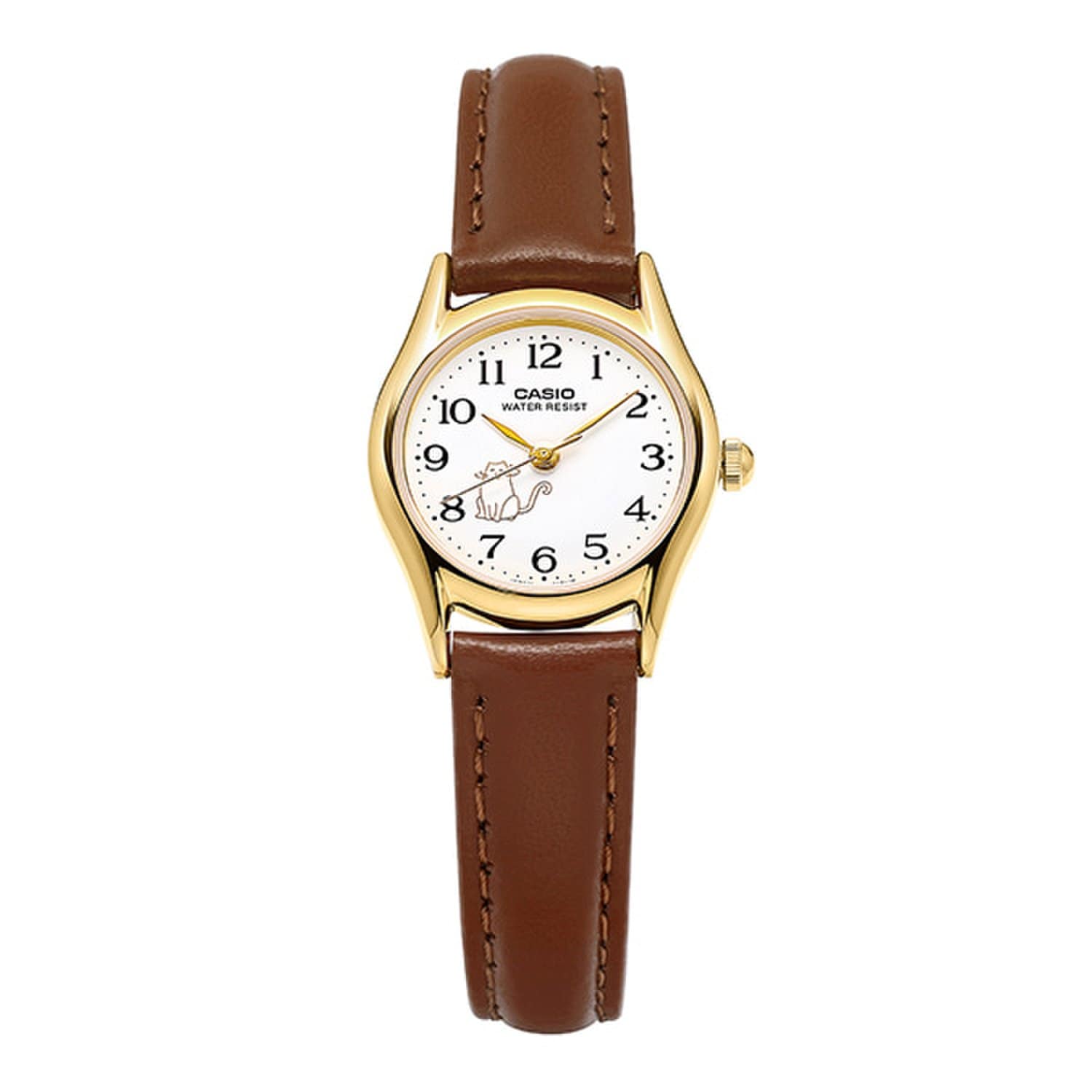 [Casio] LTP-1094Q-7B8RDF (LTP-1094Q-7B8) Analog Suneung Student Cat Women s Leather Watch