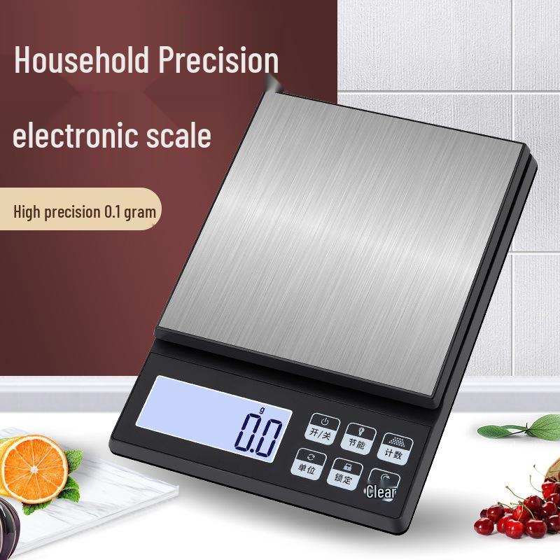 

Changxie Precision Кухонные весы 0,1 г до 5 кг - Компактные бытовые пищевые граммовые весы Battery 1kg/0.1g