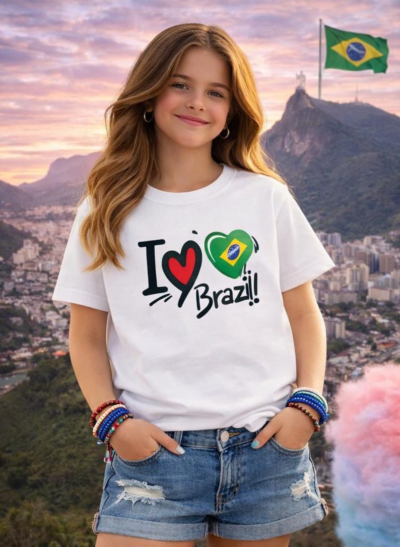 Brazilian Pride Kids T-Shirt: Soccer Fan Toddler Tee 140