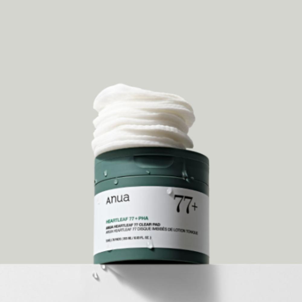 Anua Heartleaf 77 Clear Pads 70 Sheets – Soothing, Low-Irritation Exfoliating Toner Pads