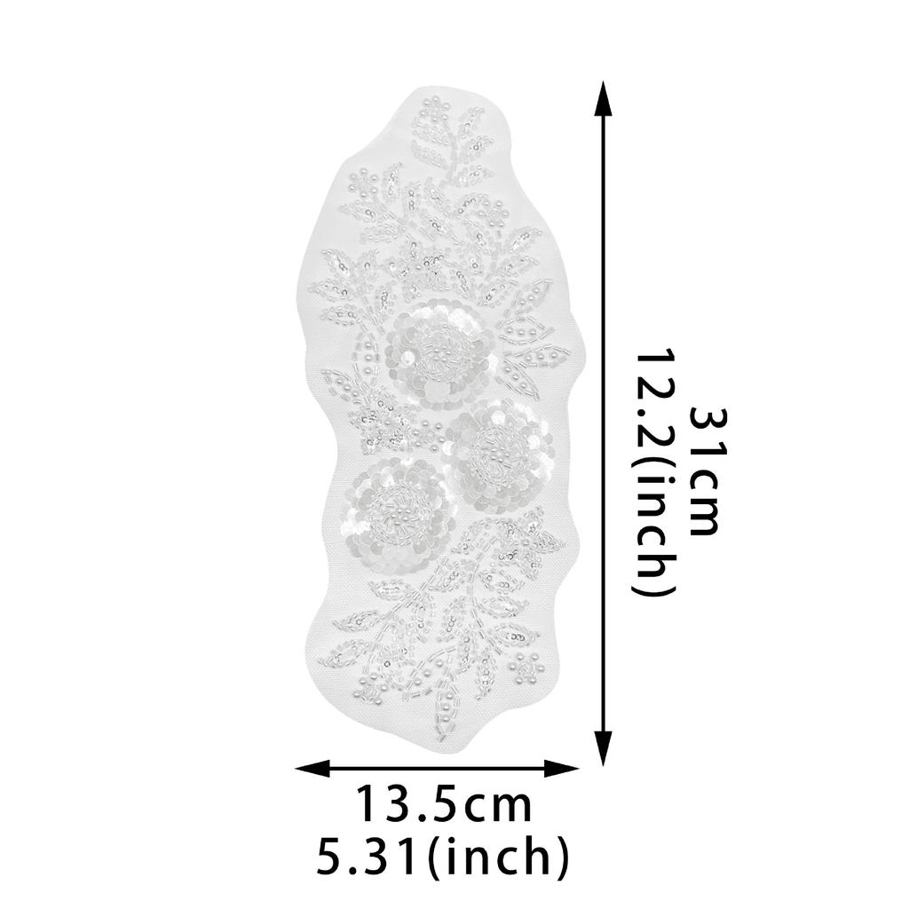 Multi-Color Mesh Bead Sequined Flower Cloth Sticker Decorative Diy Dress Performance Clothes Accessories Accessories