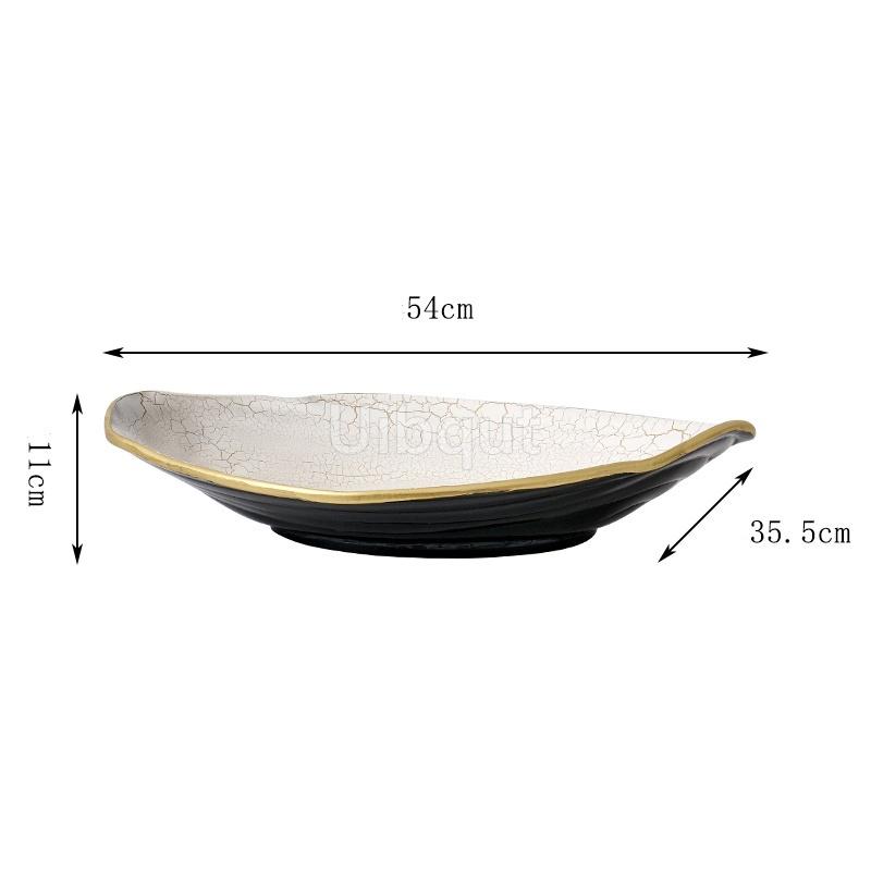 resin Shell fish sharp Sashimi dry Ice Plate Seafood sushi Platter tray Salmon Plate Dry Ice Artistic Conception Dish Tableware