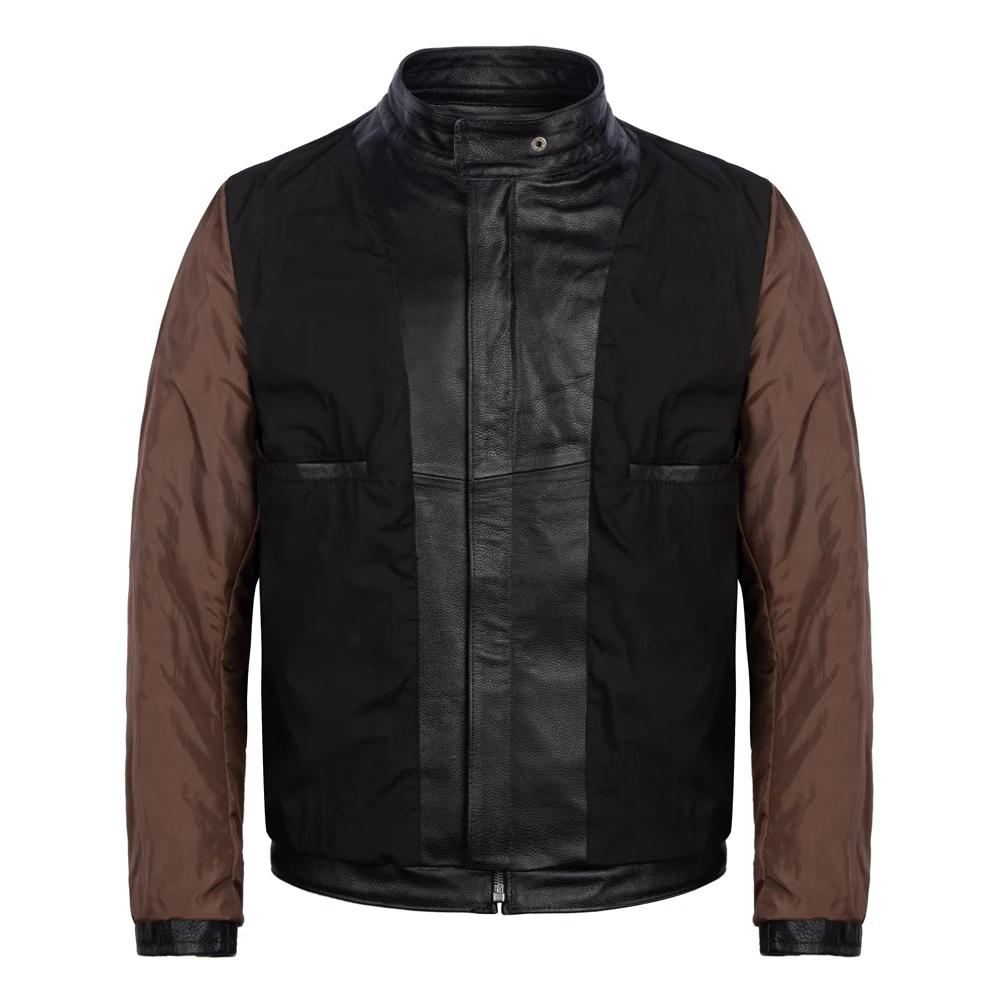 Black Motorcycle Jackets Genuine Cowhide Leather Coats Men Leather Jacket Riding Biker Jackets For Men Clothing Winter