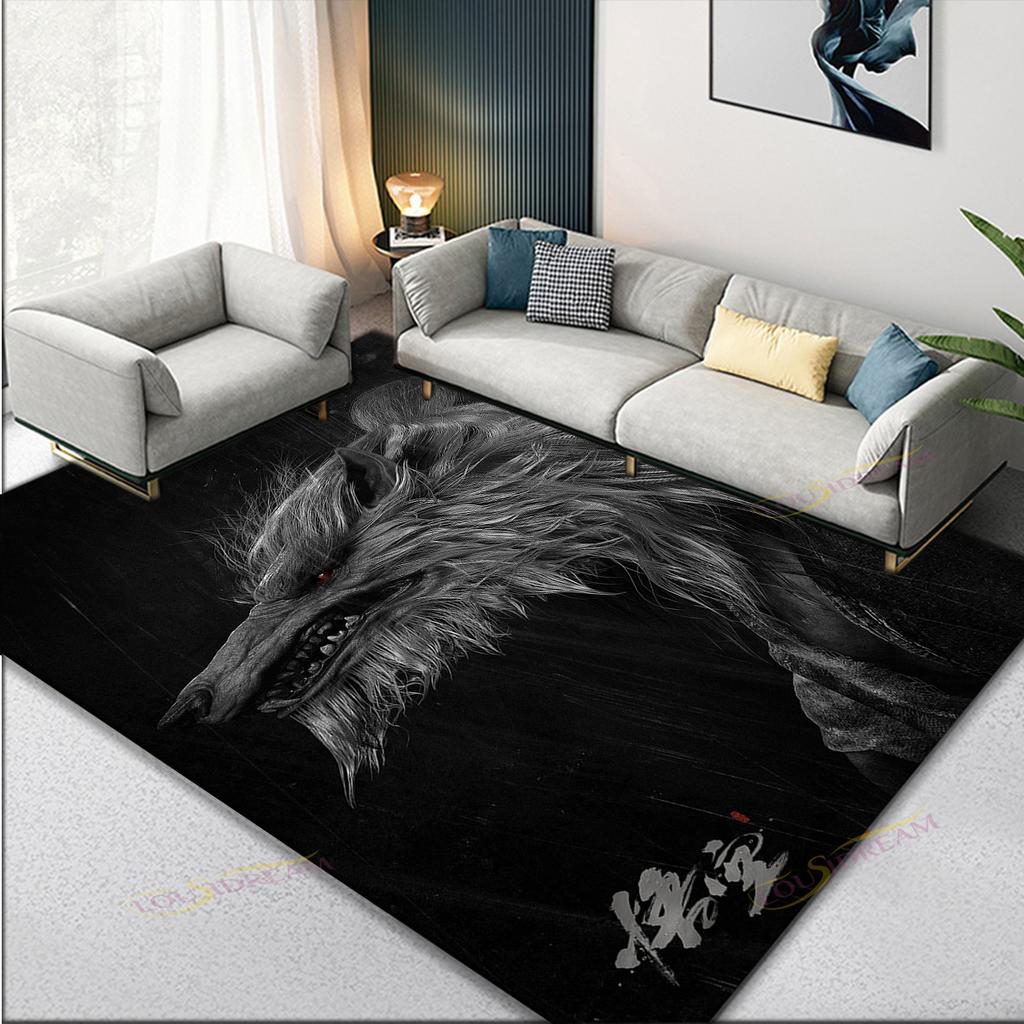 1PC Wukong Ring Velvet Floor Mat Modern Dirt Resistant Washable Erasable Waterproof Care-Free Home Decor