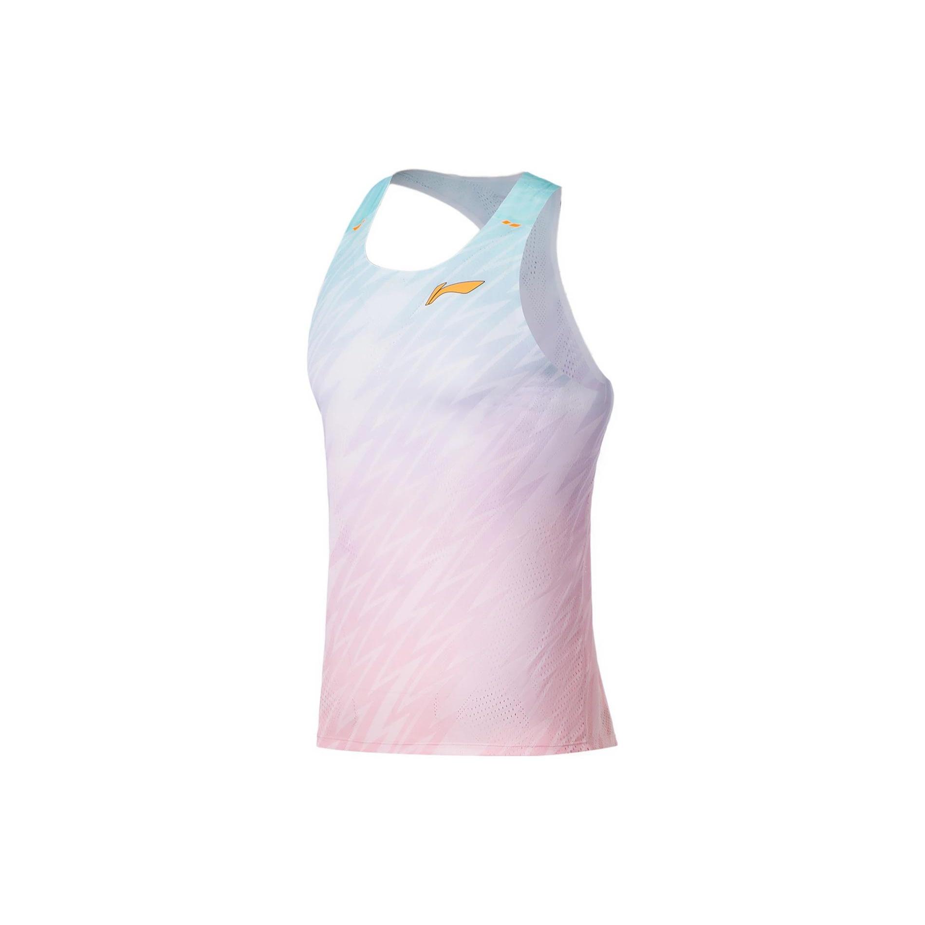 Li-Ning Running Series Competition Vest Pink Aqua Men s AAYS037-1 XL