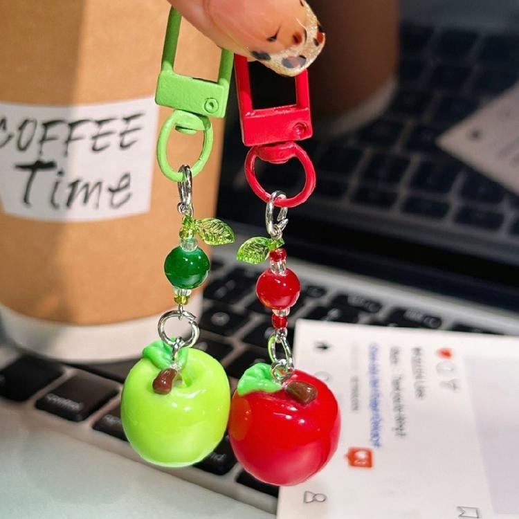 Sturdy Apples Keychain In Red And Green For Key Organization And Gifts