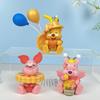 Bear Pooh Piglet Tigger Eeyore Honey Cake Character Food Series Ornament Model