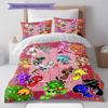 H260212Sprunki Pattern Bedding,Quilt Set Quilt Cover Pillowcase Home Birthday Gift (1 * Duvet Cover + 2 * Pillowcase, Without Core)