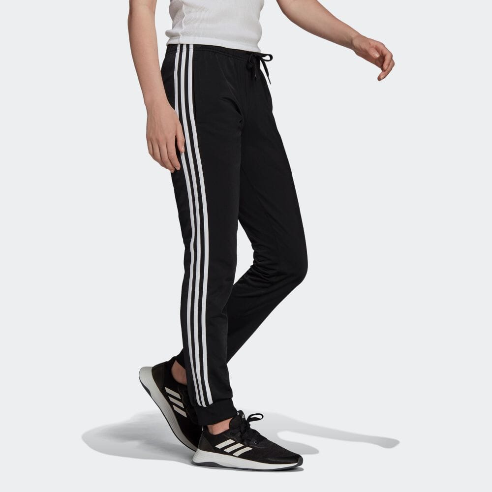 Adidas Three-Stripe Logo Joggers Women Bottoms Black H48447