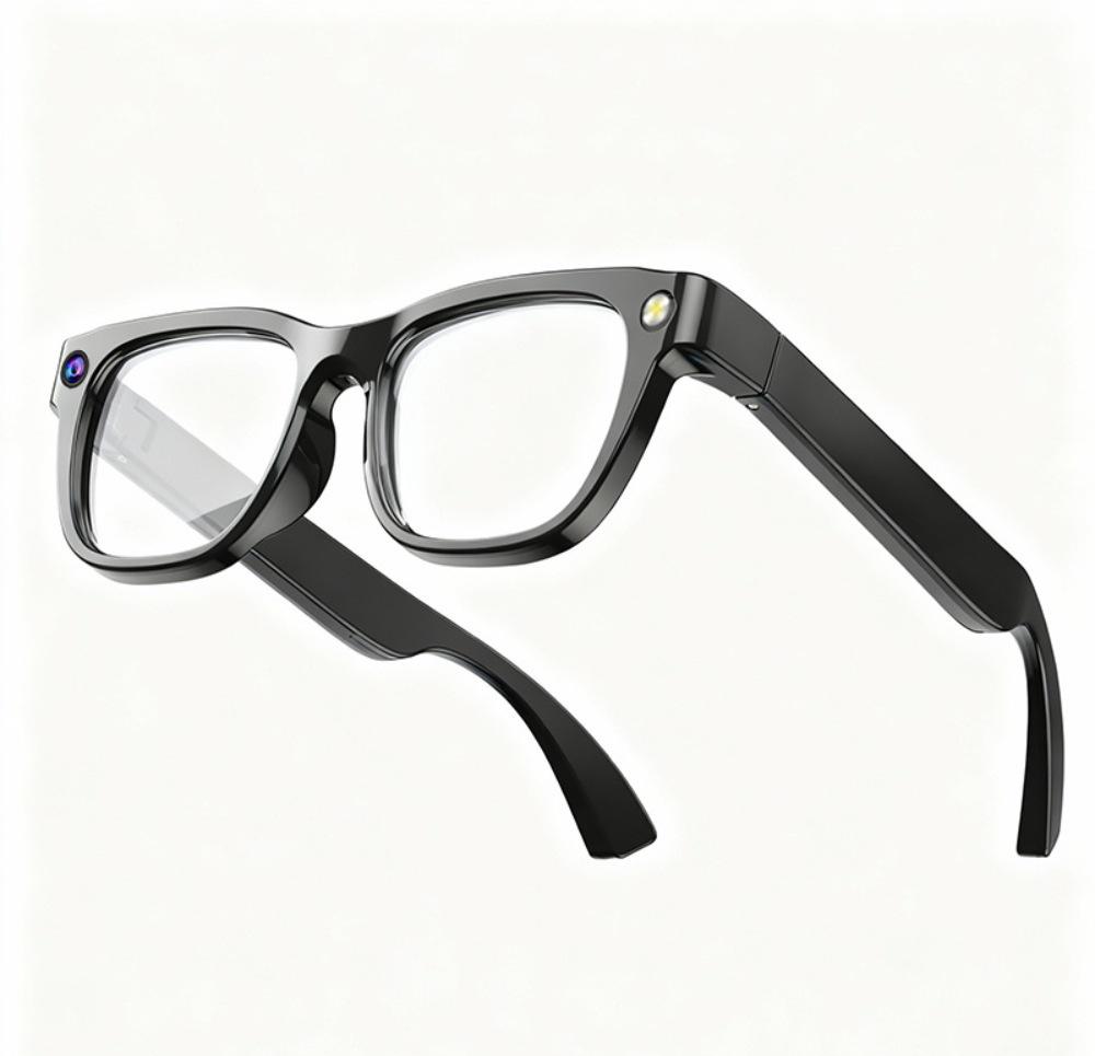 New E06 Smart Photo Glasses: AI Translation, 800W Pixel, Dual Mic Noise Reduction, Anti-Shake.