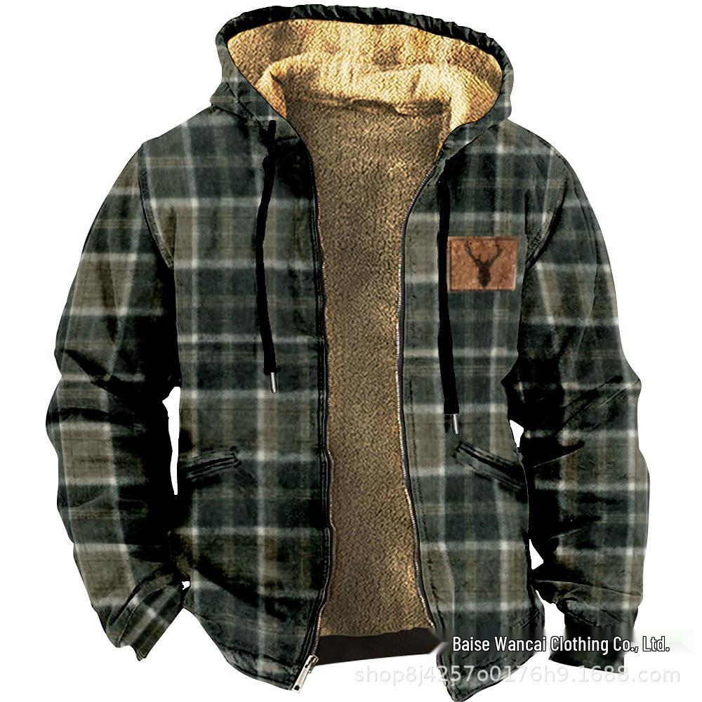 2025 Cross-Border Plus Velvet Thickened Winter Jacket for Men and Women - Warm, Padded Cotton Outerwear
