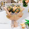 Artificial Crochet Flower Bouquet Plastic Material Fresh Knitted Arrangement Desktop Ornament for Modern Home Decor