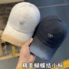 Retro old gradual change baseball cap children spring and summer trend bow cap big head circumference sun hat