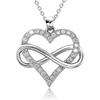 Unendliche Liebe Diamant Herz Anhänger Halskette Für Frauen Minimalistisches Design Zarte Schlüsselbein Kette