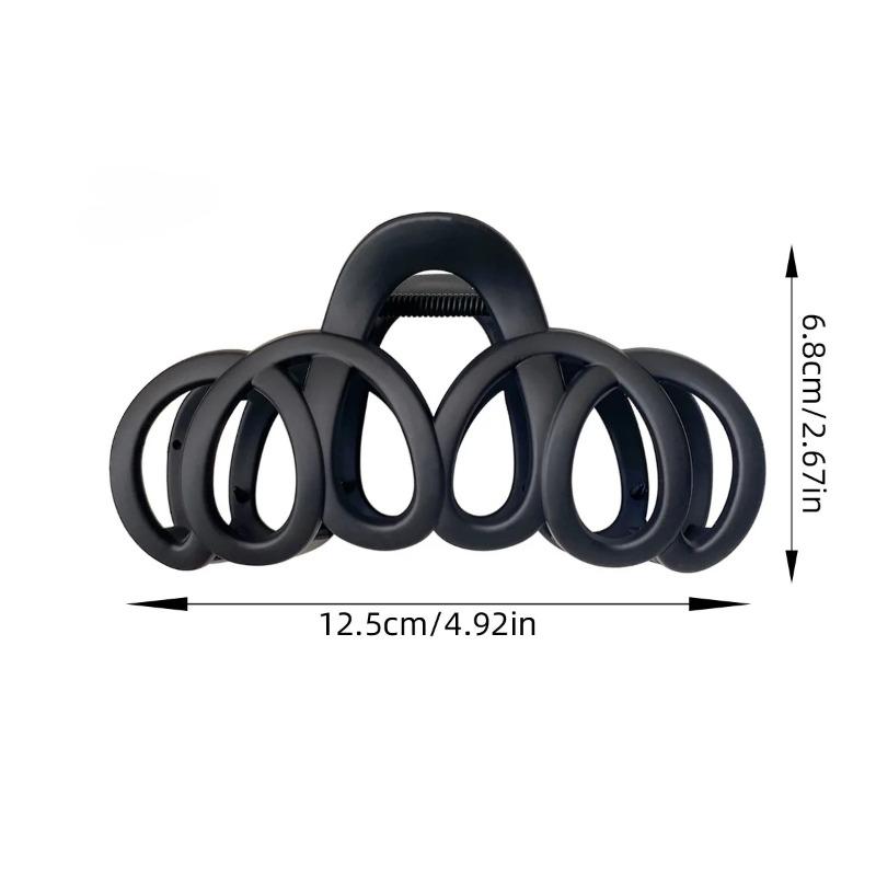 Large Non Slip Hair Claw Clips Strong Hold Matte Abstract Wave Hair Clips for Thick and Curly Hair Daily Use Hair Accessories