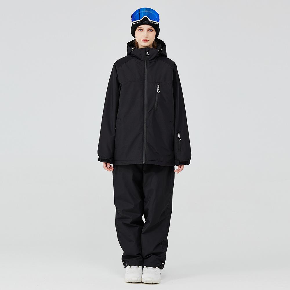 Erkek ve Kadınlar İçin Kayak Takımı Dış Mekan Kışlık Sıcak Snowboard Takımı Su Geçirmez Rüzgar Geçirmez Kayak Ceketi ve Pantolon Seti Oversize Nefes Alabilir Yalıtımlı Kar Takımı