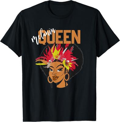 Melanin Queen African American Strong Black Afro T-Shirt