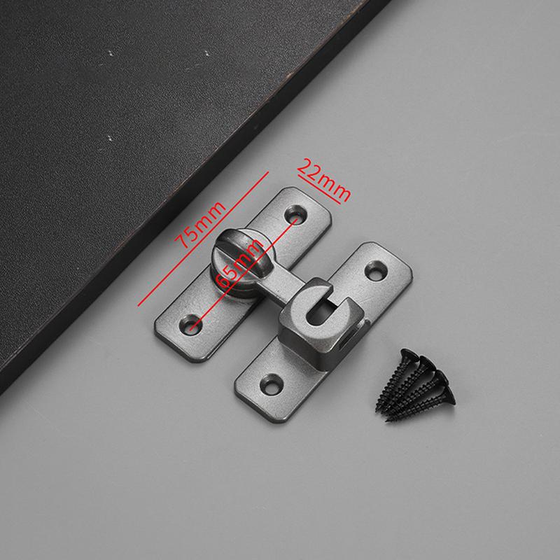 

Защелка для двери Дверные засовы Домашняя безопасность Сверхпрочный цинковый сплав 90 180 градусов Легкая установка Замок для раздвижной двери Противоугонный замок A3